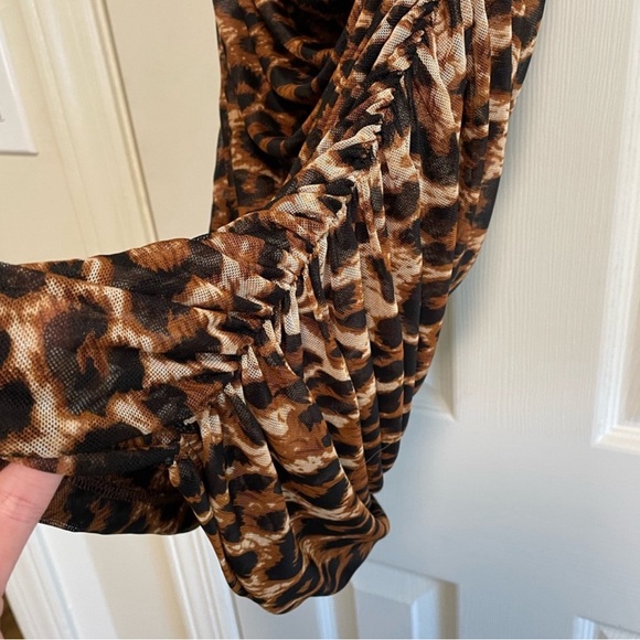 S by Serena Williams Leopard Cheetah Dress Size Small - Picture 3 of 9